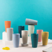 Coral Tree Wheat Straw Drinking Glass Set of 4 | Eco-Friendly Reusable Cups | 425 ml