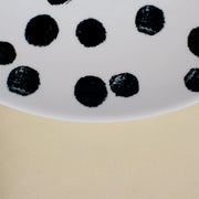 Coral Tree Ceramic Serving Plate | Black Polka Dot Design | 27 cm Large Dinner Plate