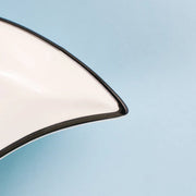 Coral Tree Ceramic Crescent Moon Serving Plate | Unique Designer Snack Dish | 23 cm