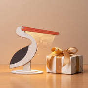 Coral Tree LED Pelican Table Lamp | USB Powered Decorative Light | Wooden Base