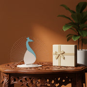 Coral Tree LED Peacock Table Lamp | USB Powered Decorative Light | Wooden Base
