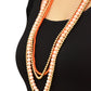 Multi Layered orange peach chain