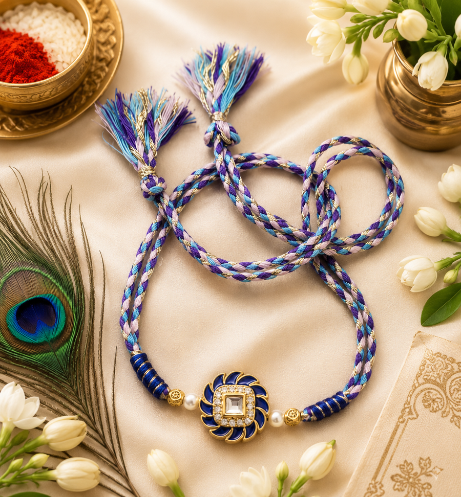 Ethnic Kundan Rakhi