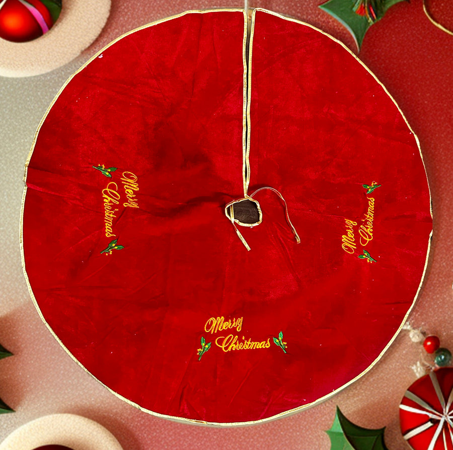 Merry xmas Christmas tree skirt