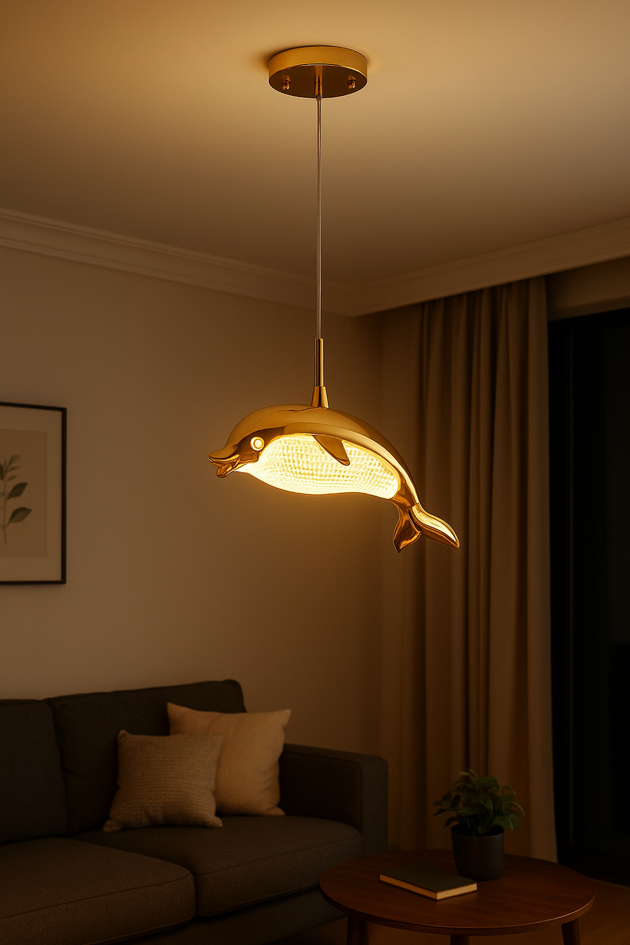 Dolphin Acrylic Pendant Light