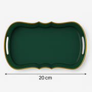 Coral Tree Transparent Acrylic Tray with Golden Rim & Handles