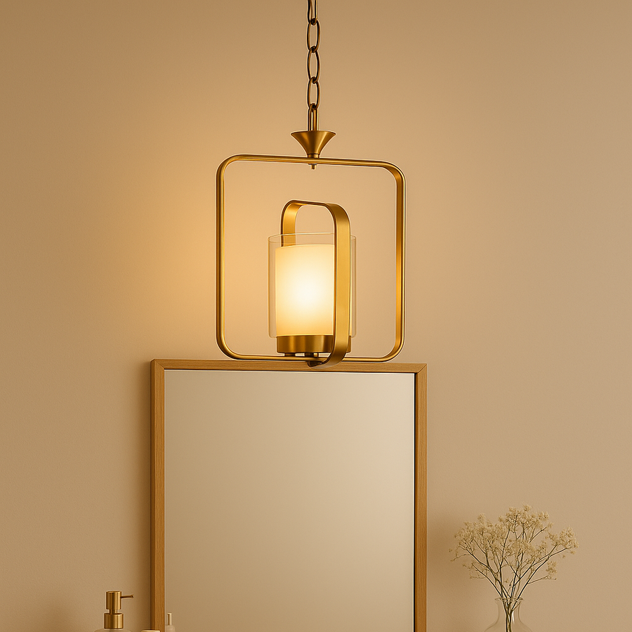 Square Metal Pendant Light