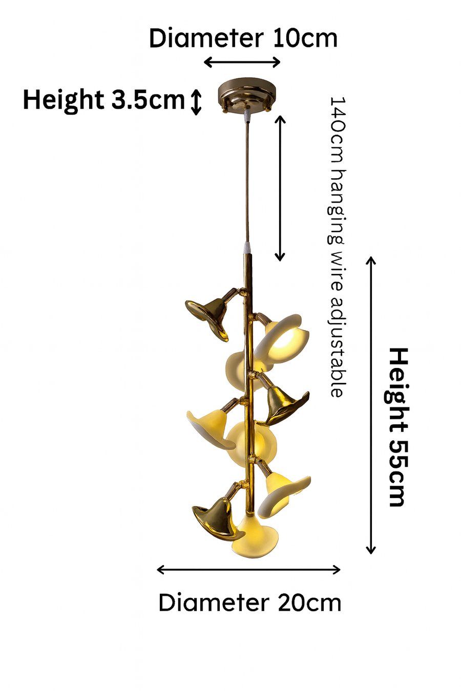 Ceramic Hibicus floweret  Pendant Light