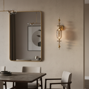 Smoked Glass & Brass Finish Decorative LED Wall Light