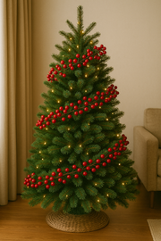 Red Berry Christmas Garland | Flexible Festive Hanging Décor 210cm