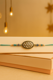 Heritage teal Rakhi