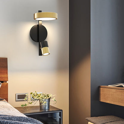 Contemporary Double Focus Wall Lamp