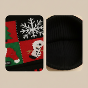 LED Christmas Woolen Beanie Cap with 6 Lights – Free Size Winter Hat