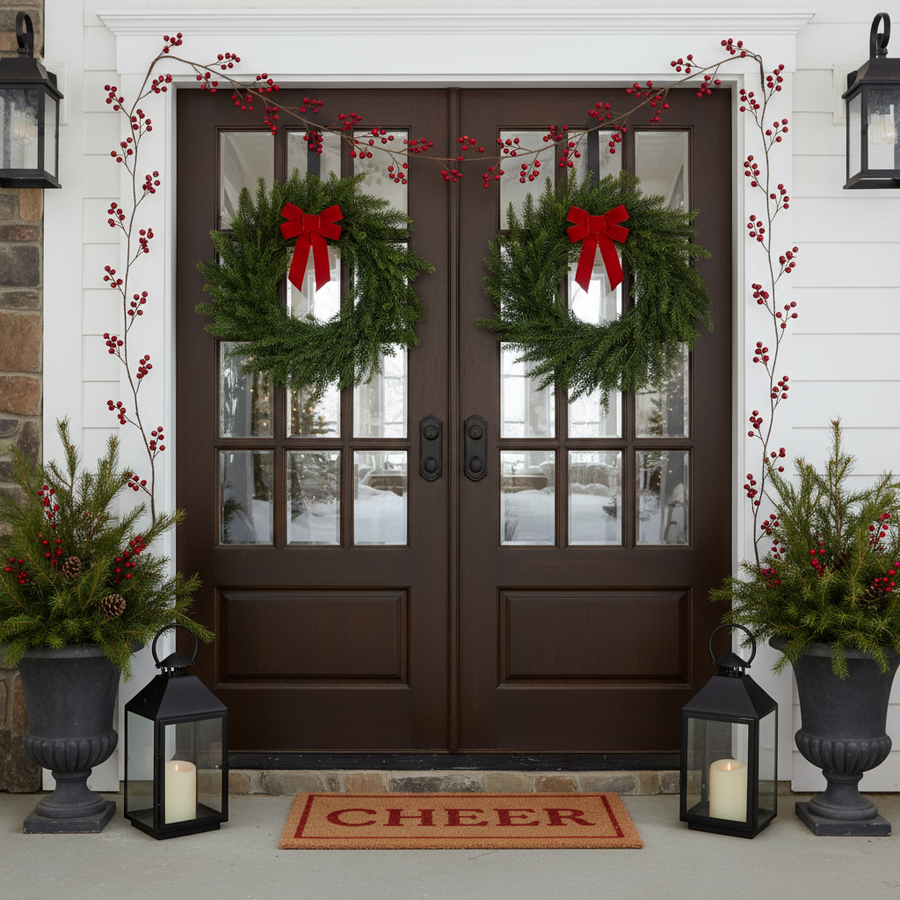 Red Berry Christmas Garland | Flexible Festive Hanging Décor 210cm