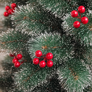 Artificial Christmas Tree with Snow-Frosted Branches & Red Berries – Indoor Festive Decoration