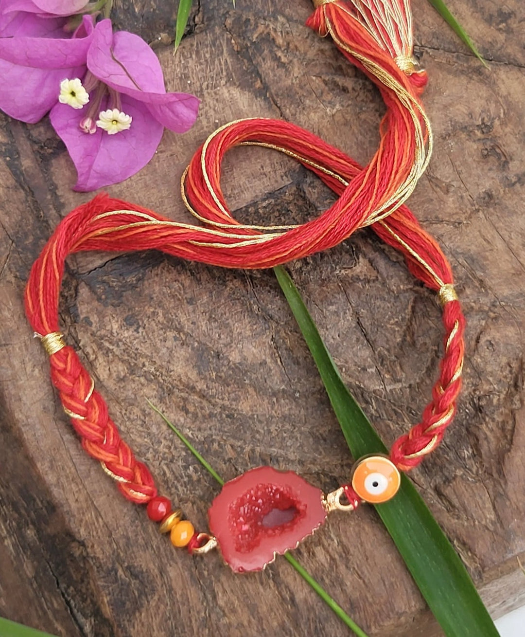 Red Agate Rakhi – Coral Tree