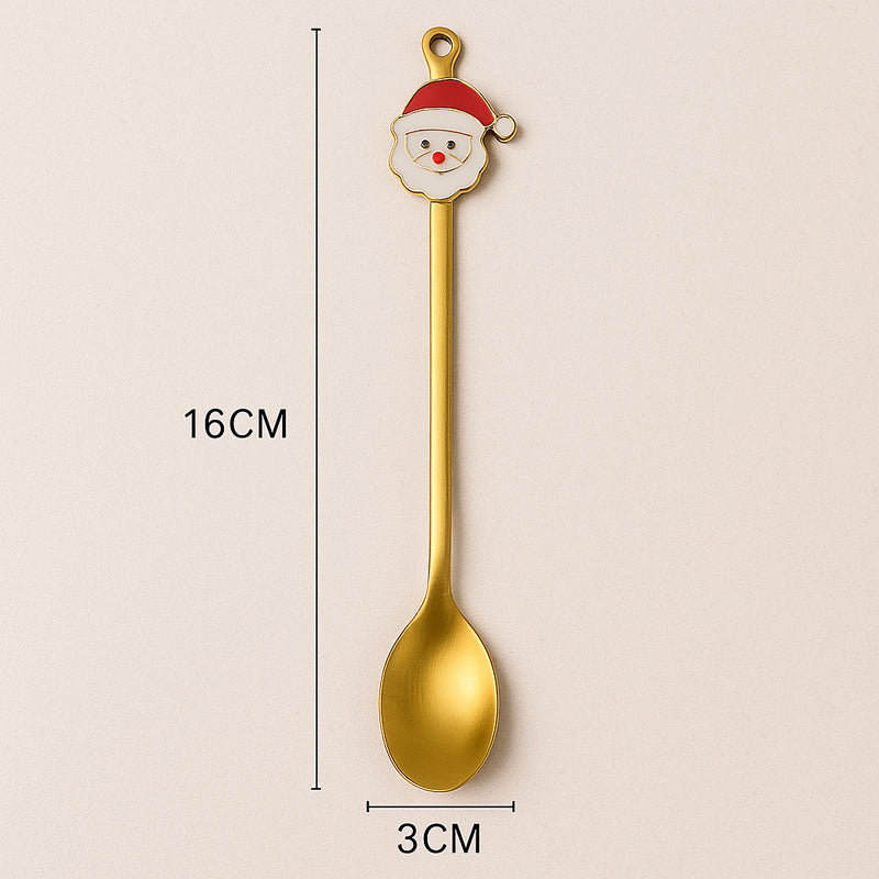 4 pc spoon with Christmas Charms Theme set