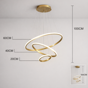 Luxury Triple Ring LED Pendant Ceiling Light | 3 Color Changing