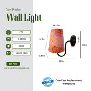 The Orange Fabric Lamp Shade Wall Lights
