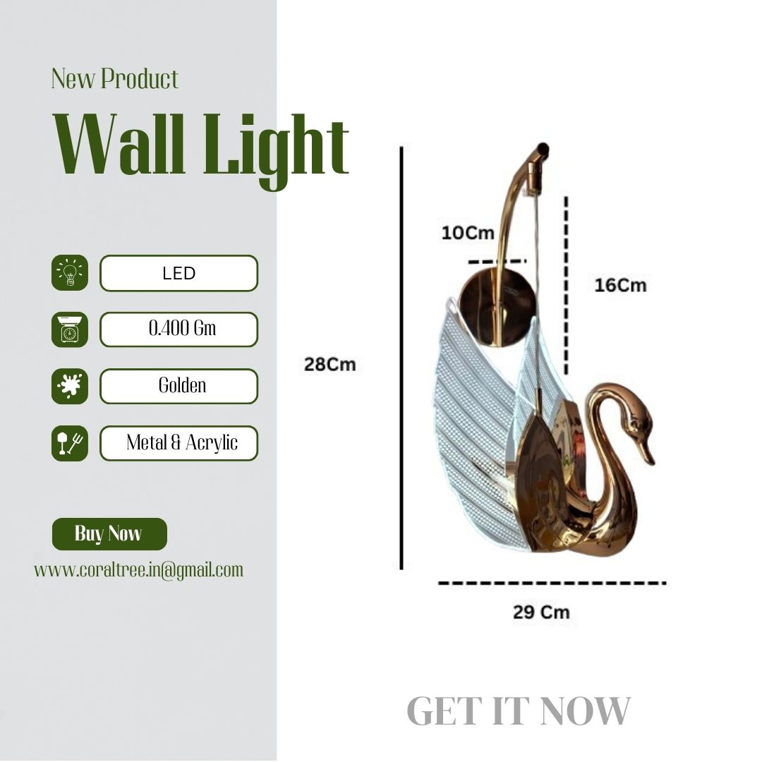 Swan LED Fixture for Living Room, Bedroom, and Hallway Vanity Light