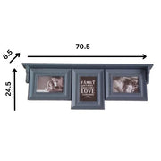 wooden shelf set of 3 photoframe