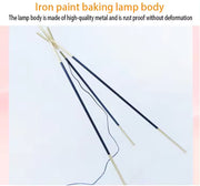 Floor Lamp Metal with Shelves Tripod with Suspended Feather Lamp shade