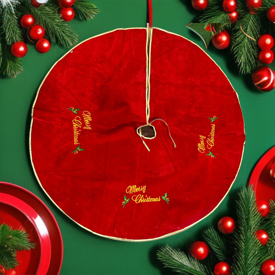 Merry xmas Christmas tree skirt