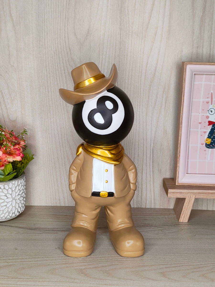 Billiard Fashion Boy Statue Decoration Ornament Number 8
