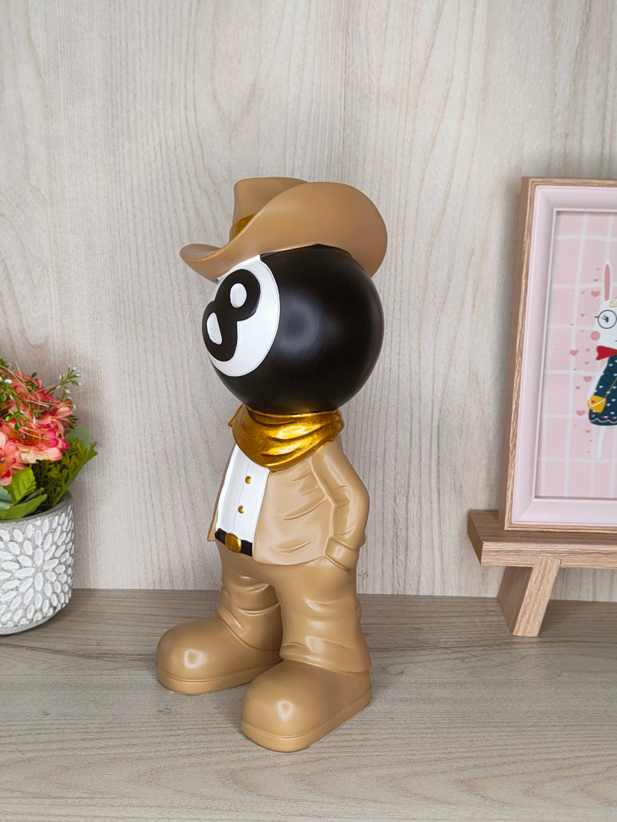 Billiard Fashion Boy Statue Decoration Ornament Number 8