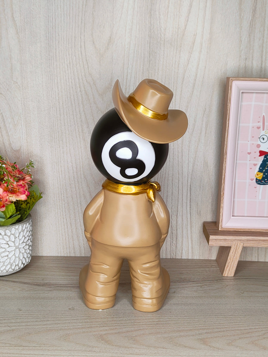 Billiard Fashion Boy Statue Decoration Ornament Number 8