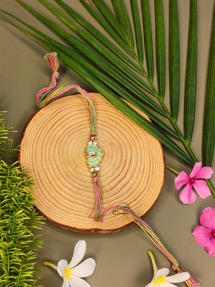 Lotus Meenakari Lumba set