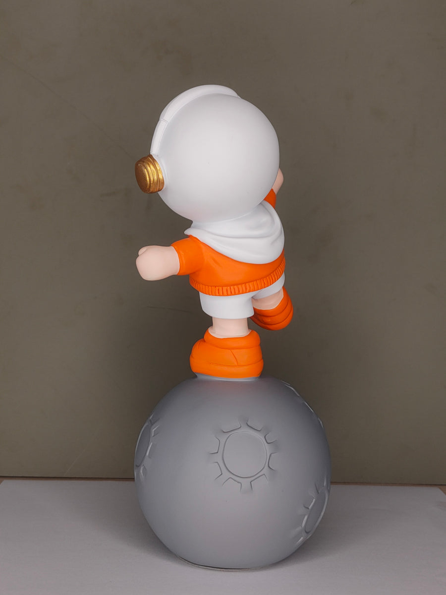 Moon Land Astro Kid Showpiece - Orange