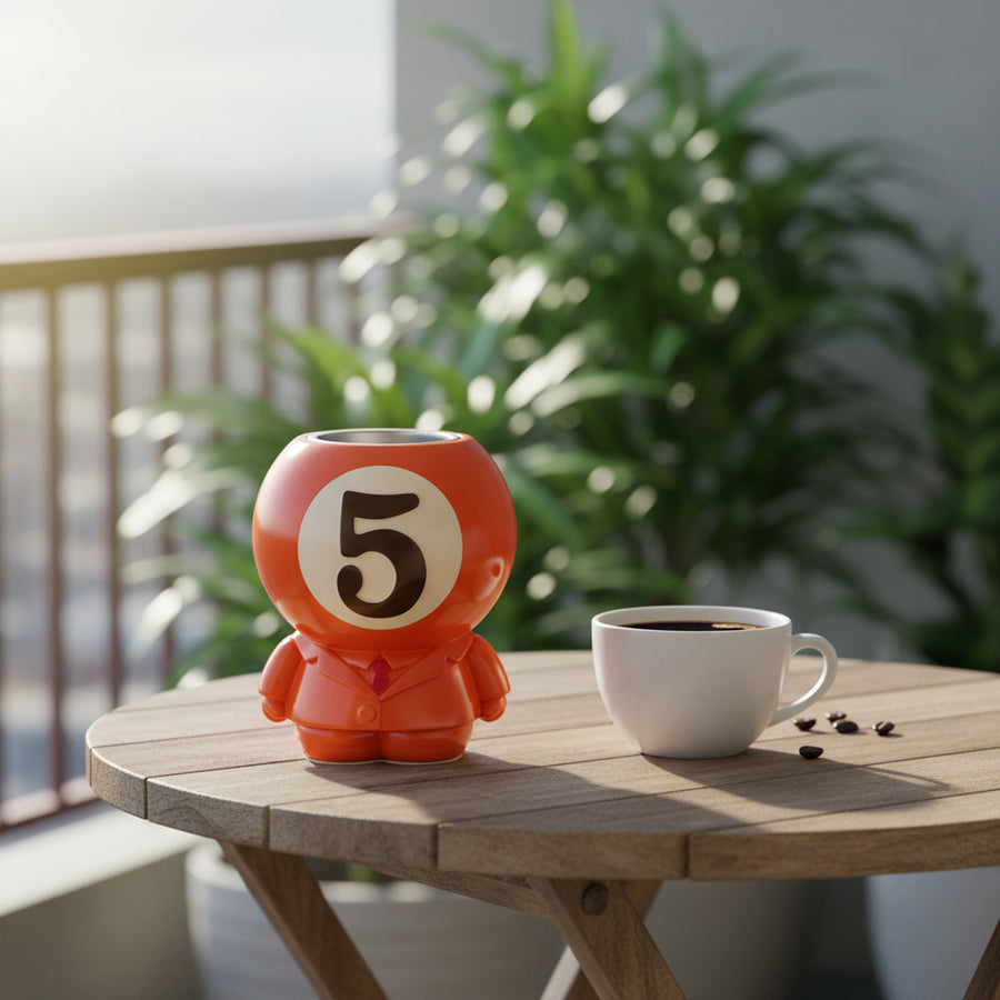 Premium Designer 8 Ball Theme Resin Ashtray | Decorative Tabletop Ashtray for Home, Office & Bar | Stylish Smoking Accessory (Multi-Color Variants)
