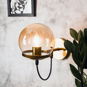 Retro Indoor Wall Light with Glass Shade