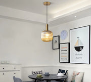 Amber Glass modern Ceiling Light