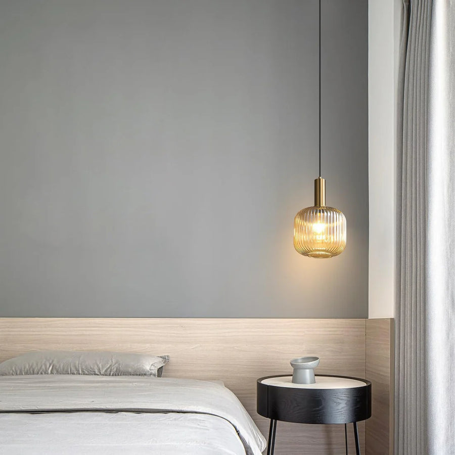 Amber Glass modern Ceiling Light
