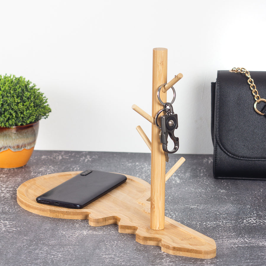 wooden key holder organiser