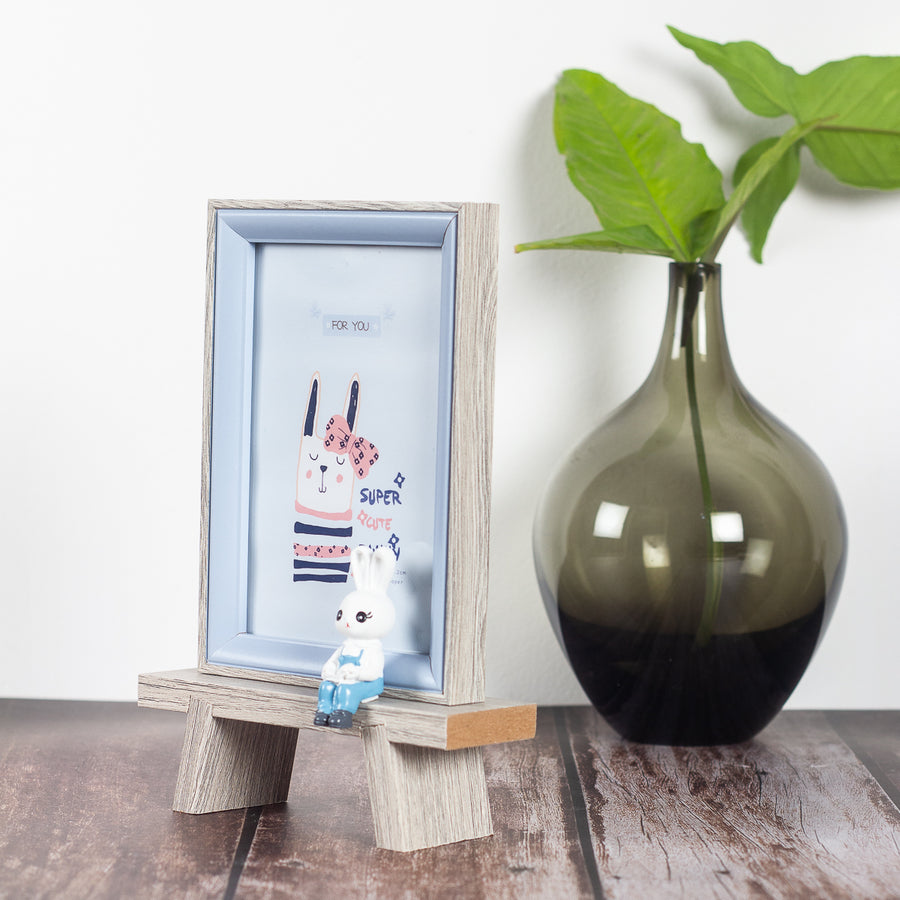 6 inch wooden Photo Frame with Cute Rabbit