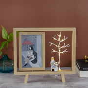 Photo frame with dual frame and Led  light - Tree Style