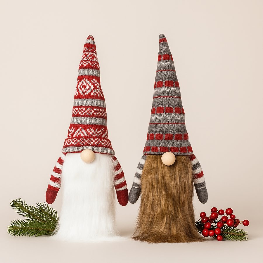 Coral Tree Set of 2 Knitted Christmas Wine Bottle Covers – Nordic Gnome Design