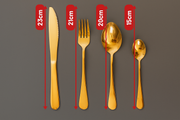 Coral Tree Golden Egg Cutlery Holder – 24-Piece Luxury Gold Flatware Set