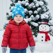 Coral Tree Snowflick Blue LED Wool Cap – 6 LEDs, 4 Light Modes, Winter Beanie, Unisex Free Size