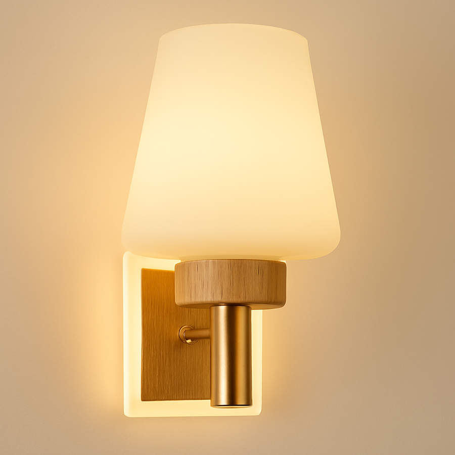 Creative Wood Wall Lantern Modern Simple Wall Light Style 2