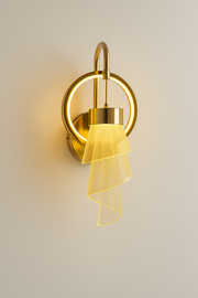 Elegant Brass & Acrylic Wall Sconce Light