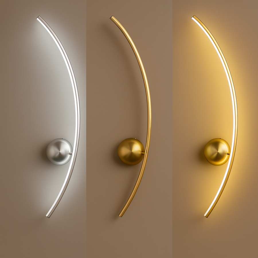 Coral Tree Modern Curved LED Wall Light – Left & Right Pair (Set of 2)