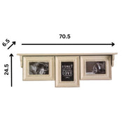 wooden shelf set of 3 photo frame