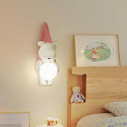 CORAL TREE Cartoon Wall Light, LED Wall Light for Kids Room, Little Bear Wall Light, Cute Wall Light, 8W 3000K Hardwired Wall Light for Kids Room, Nursery
