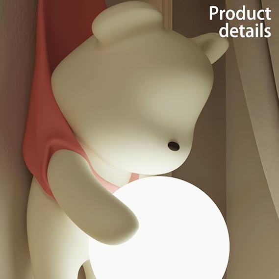 CORAL TREE Cartoon Wall Light, LED Wall Light for Kids Room, Little Bear Wall Light, Cute Wall Light, 8W 3000K Hardwired Wall Light for Kids Room, Nursery