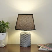 Decorative table lamp with cotton lamp shade