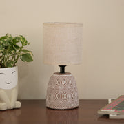 Geomatrey Terracotta Lamp with shade